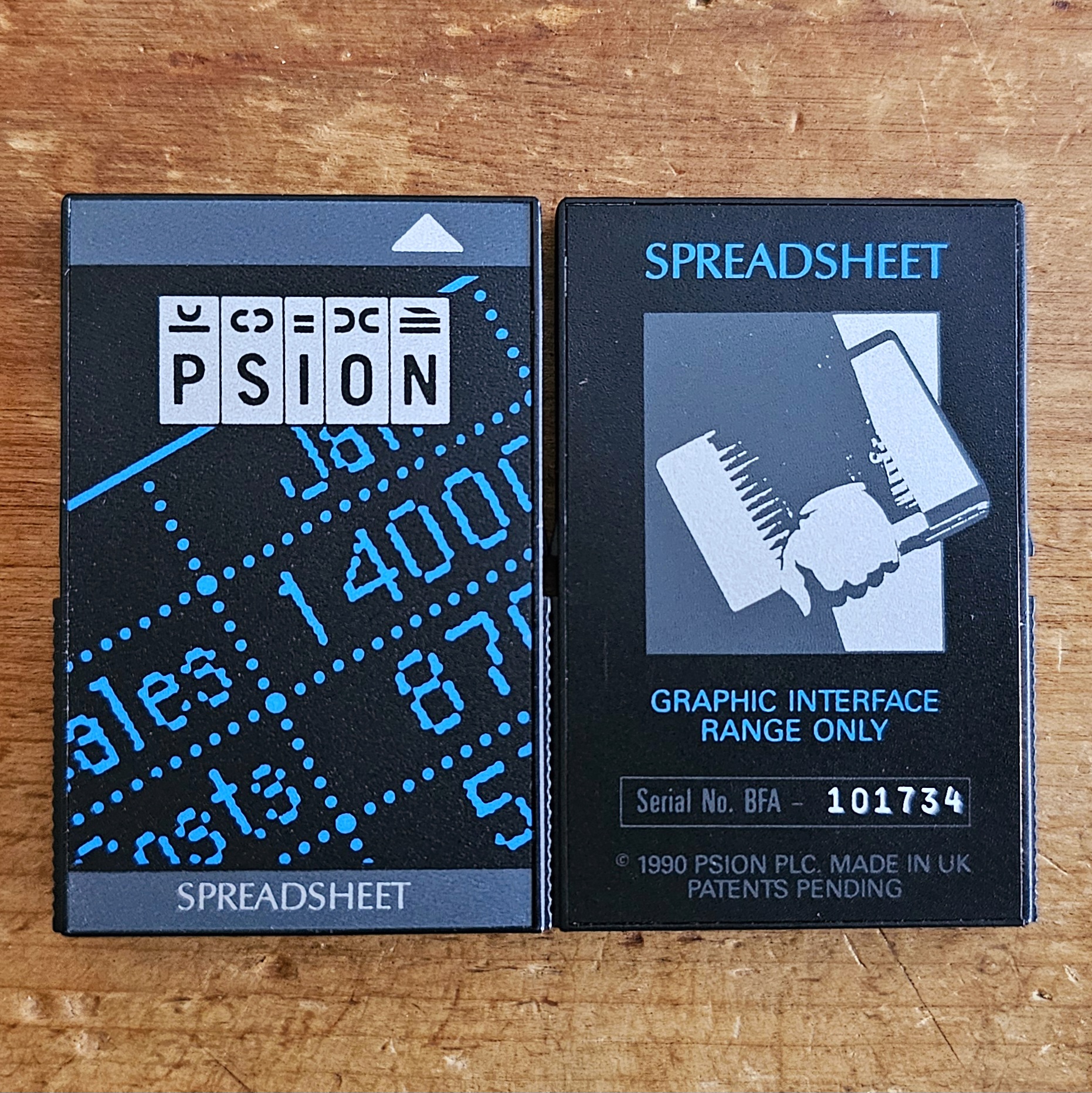 Psion SSD from 1990 with Psion official Spreadhseet software for the MC200 & MC400 computers