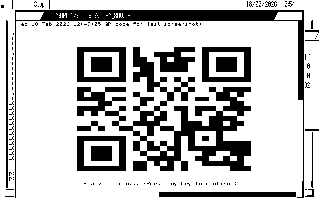 A computer screen displaying a QR code, with a timestamp indicating February 18, 2026, and a prompt to scan the code.